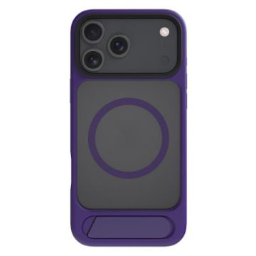 For iPhone 17 Pro Kalebol MagSafe Tilt Holder Hybrid Case (Purple) - 1