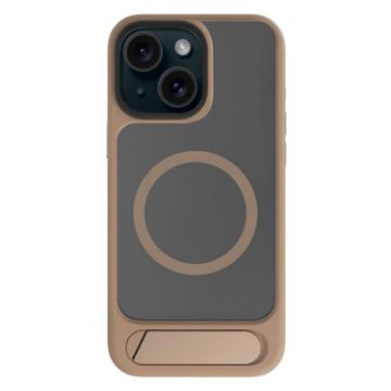 iPhone 15 Kalebol MagSafe Invisible Tilt Holder Case (Desert Gold) - 1