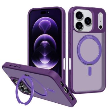 iPhone 17 Pro Max Deep Purple MagSafe Rotating Holder Case - 1