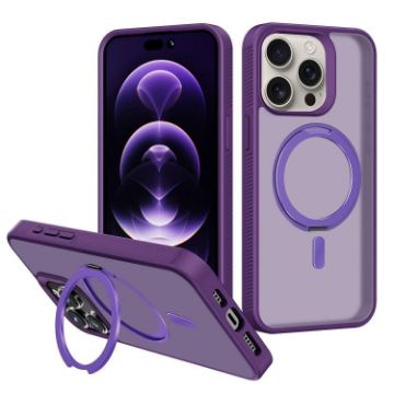 iPhone 15 Pro Max MagSafe Rotating Holder Case (Deep Purple) - 1