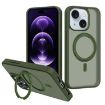 Kalebol Rotating MagSafe Hybrid Case for iPhone 15 (Deep Green) - 1
