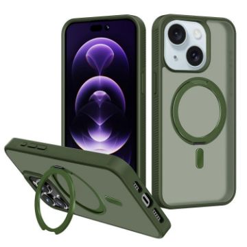 iPhone 13 Deep Green Kalebol MagSafe Rotating Holder Case - 1