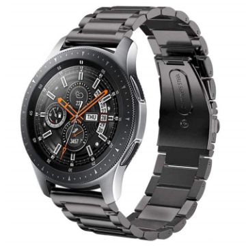 16mm Titanium Alloy Watch Band - Three Beads Flat Buckle Grey - 1