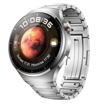 Huawei Watch 4 Titanium Alloy Band Silver Curved I-shaped HW Buckle - 1