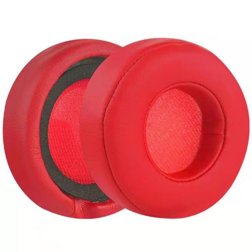 2pcs Red Protein Leather Earpads for Beats Studio Pro - 1