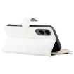 Samsung Galaxy S25 Edge 5G White Wallet Leather Case with Strap - 5