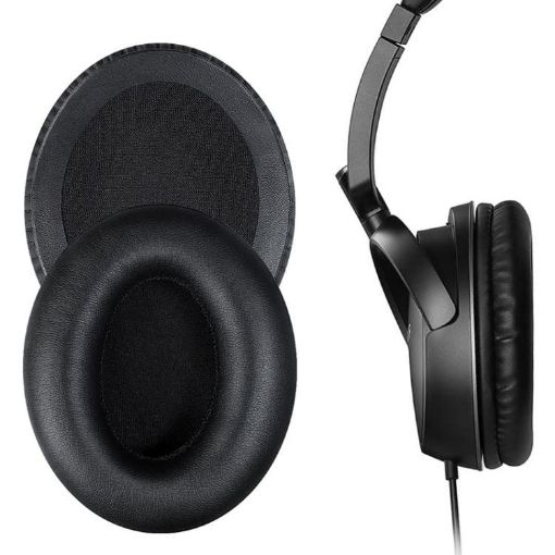 2pcs Black Protein Leather Earpads for EDIFIER H840/H841P/K830 - 1