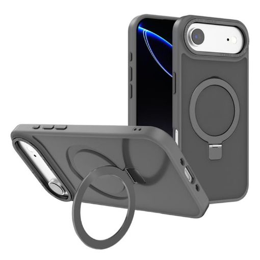 iPhone 17 Air Kalebol Metal Lens Frame MagSafe Grey Case - 1