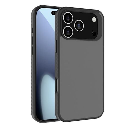 Kalebol Frosted PC Hybrid TPU Case for iPhone 17 Pro (Black) - 1