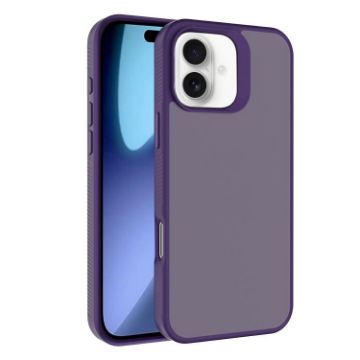 Kalebol Frosted PC Hybrid TPU Case for iPhone 17 (Dark Purple) - 1