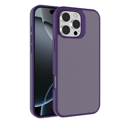 iPhone 16 Pro Dark Purple Hybrid Kalebol Case - 1