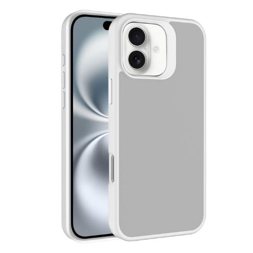 iPhone 16 Kalebol Frosted White Hybrid TPU Phone Case - 1