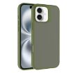 iPhone 16 Deep Green Kalebol Frosted PC Hybrid TPU Case - 1
