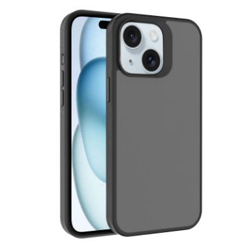 iPhone 15 Plus Kalebol Black Frosted Hybrid TPU Case - 1