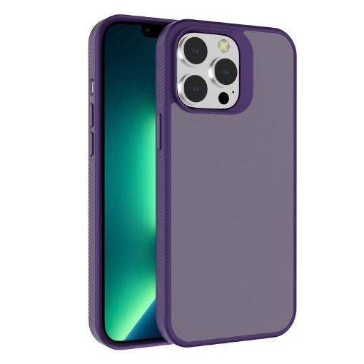 iPhone 13 Pro Max Kalebol Dark Purple Frosted Hybrid Phone Case - 1