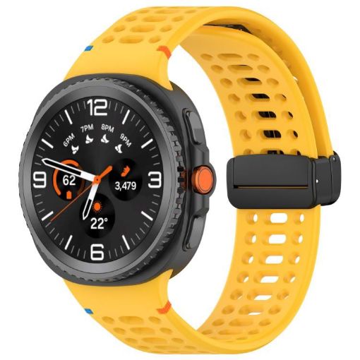 Samsung Galaxy Watch 8/8 Classic Magnetic Silicone Band Yellow - 1