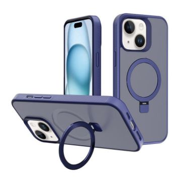 Kalebol Royal Blue MagSafe Holder Case for iPhone 15 Plus - 1