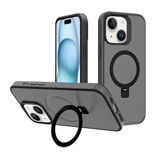iPhone 15 Plus Kalebol Frosted MagSafe Case (Black) - 1