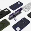 iPhone 14 Frosted MagSafe Holder Case, Dark Purple, Kalebol - 3