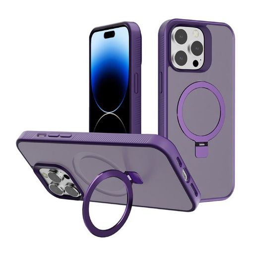 iPhone 14 Pro Max Kalebol MagSafe Frosted Case - Dark Purple - 1