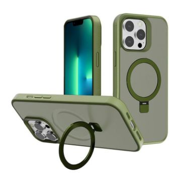 iPhone 13 Pro Max Deep Green Frosted MagSafe Holder Case - 1