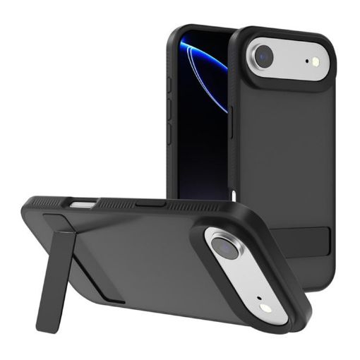 iPhone 17 Air Kalebol Frosted Black Hybrid TPU Phone Case - 1
