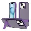 iPhone 15 Plus Kalebol Dark Purple Frosted Holder Case - 1