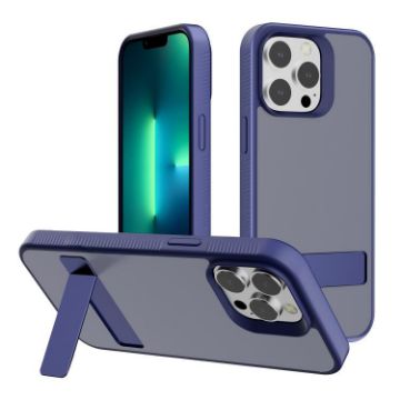iPhone 13 Pro Kalebol Frosted Holder Hybrid Case (Royal Blue) - 1