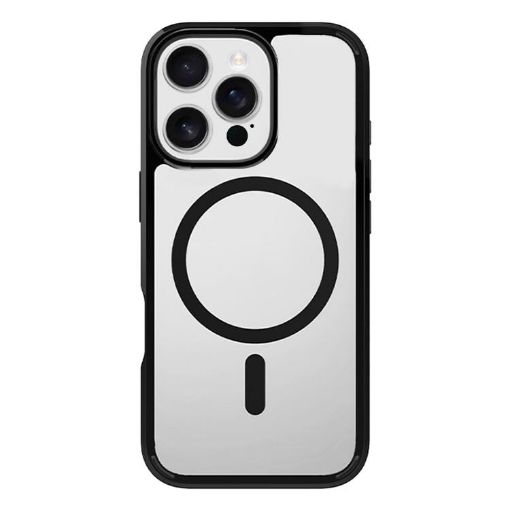 iPhone 16 Pro Max Kalebol Clear MagSafe Shockproof Case (Black) - 1
