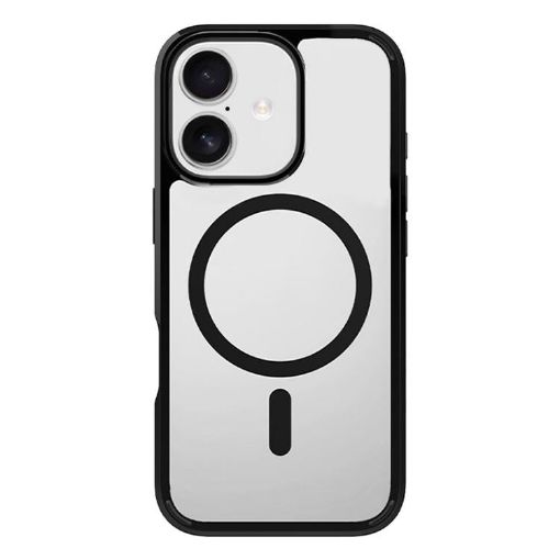 iPhone 16 Plus Kalebol Clear MagSafe Shockproof Case (Black) - 1