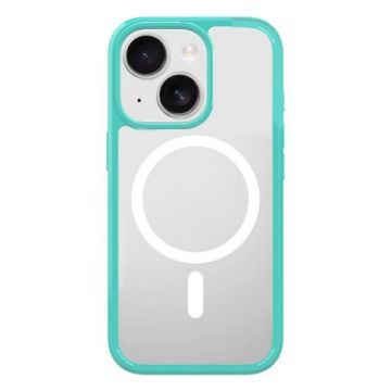Clear Green MagSafe Shockproof Phone Case for iPhone 15 - 1