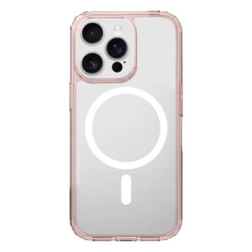 iPhone 14 Pro Kalebol Clear MagSafe Shockproof Case (Pink) - 1