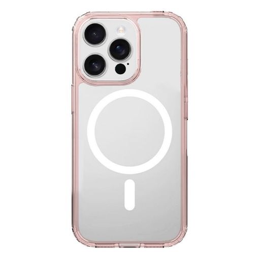 iPhone 14 Pro Kalebol Clear MagSafe Shockproof Case (Pink) - 1