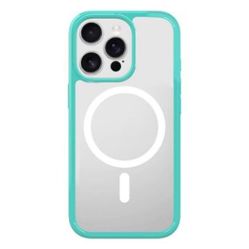 iPhone 14 Pro Max Clear MagSafe Green Shockproof Phone Case - 1
