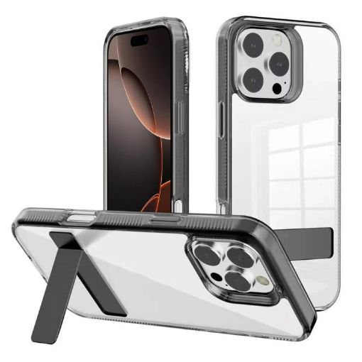 iPhone 16 Pro Max Kalebol Holder Clear Acrylic Black TPU Case - 1