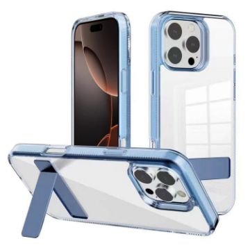 iPhone 16 Pro Max Kalebol Clear Acrylic TPU Case (Blue) - 1
