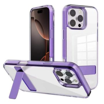 iPhone 16 Pro Max Purple Kalebol Holder Clear Acrylic Phone Case - 1