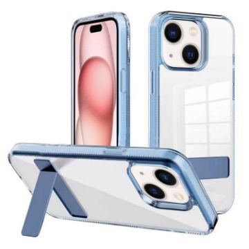 iPhone 15 Kalebol Clear Acrylic TPU Case (Blue) Holder - 1
