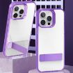iPhone 14 Pro Clear Acrylic Hybrid TPU Holder Case (Black) - 2