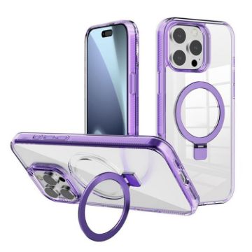 iPhone 17 Pro Kalebol MagSafe Clear TPU Case (Purple) - 1