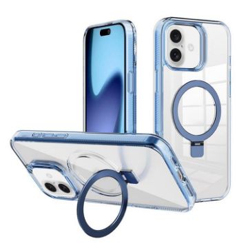 iPhone 17 Kalebol MagSafe Holder Clear Blue TPU Case - 1