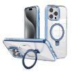 MagSafe Holder Clear TPU Case for iPhone 15 Pro (Blue) - 1