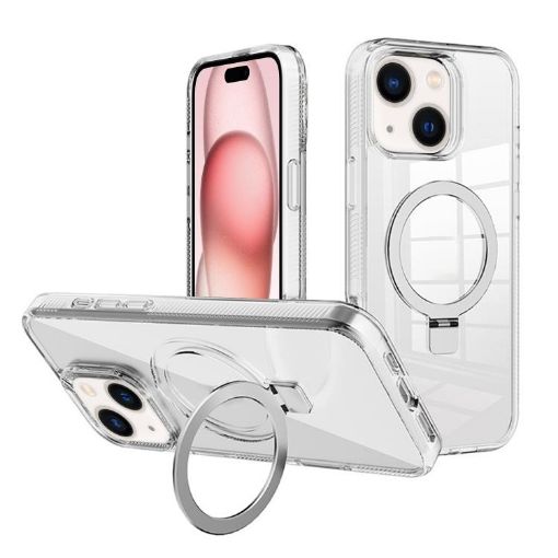 Kalebol MagSafe Holder Clear TPU Case for iPhone 15 Plus - 1