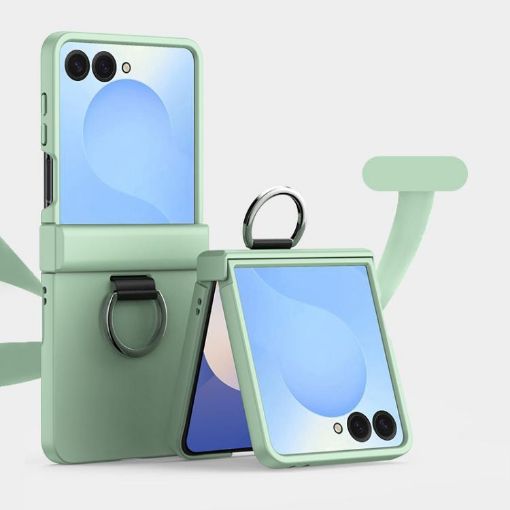 Mint Green Shockproof PC Case for Samsung Galaxy Z Flip7 5G - 1