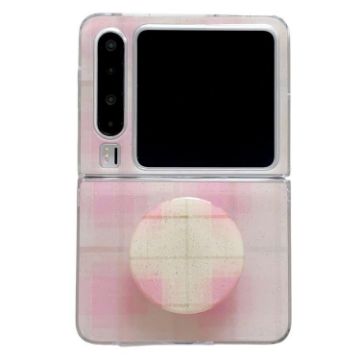 Huawei Pura X Glitter Dots Phone Case with Holder (Pink) - 1