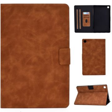 Samsung Galaxy Tab A7 (2020) Brown Leather Case with Card Slots - 1