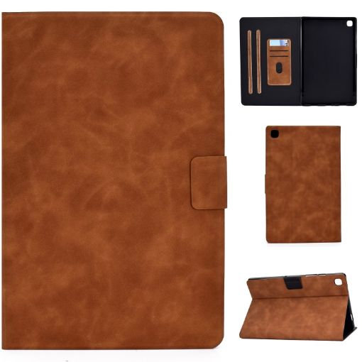 Samsung Galaxy Tab A7 (2020) Brown Leather Case with Card Slots - 1