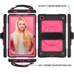Galaxy Tab A7 10.4 (2020) Shockproof Case with Holder - Black Rose Red - 3
