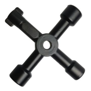 4 in 1 Multifunctional Cross Key Wrench Circle Triangle Square Shape - 1