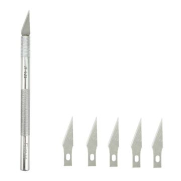JIAFA JF-621 Metal Carving Knife Phone Repair Tool with 6 Blades - 1